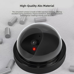 <span class=keywords><strong>Telecamera</strong></span> <span class=keywords><strong>Finta</strong></span> a Cupola Grande Bianca con Luce LED Lampeggiante per Interni, Vendita Diretta dalla Fabbrica, Confezione da 2 - Product Image 3