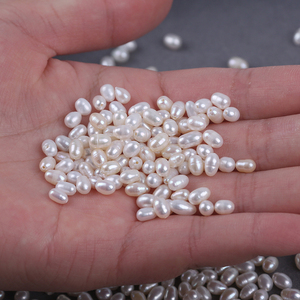 Bán Hot ngọc trai nước ngọt 4-4.5mm gạo lỏng ngọc trai nửa khoan nuôi cấy ngọc trai lỏng Hạt - Product Image 3