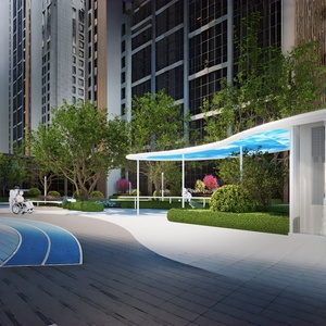 تصميم المناظر الطبيعية لمجمعات الشقق، تخطيط المساحات الخضراء في الساحات وممرات المشاة - Product Image 2