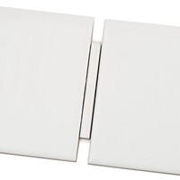 Rodapié de Cerámica Blanco Satinado 12x60 cm, 8 mm de Grosor, Bordes Irregulares para Decoración de Paredes