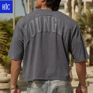 HIC Oem Wholesale 100% Cotton 180Grams <strong>Custom</strong> Logo 3D Foam Puff <strong>Print</strong> Men's <strong>T</strong>-<strong>shirts</strong>