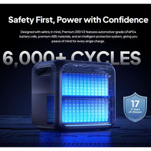 Générateur solaire portable Bluetti <span class=keywords><strong>AC200MAX</strong></span>+PV200, panneaux solaires 2000w, générateur de batterie au lithium portable - Product Image 6