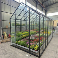 Serre de jardin en aluminium thermolaqué écologique, facile à assembler pour une utilisation en extérieur à la maison ou dans le jardin