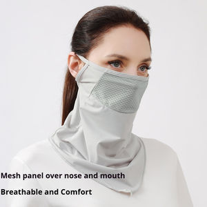 ใช้ได้ทุกเพศผ้าพันคอกีฬาหน้ากากคอขี่จักรยานผ้าพันคอผ้าพันคอผ้าพันคอผ้าพันคอระบายอากาศผ้าไหมน้ำแข็งแบบเต็มหน้า UPF50 + ป้องกันรังสีอัลตราไวโอเลตแบบบางฤดูร้อนกลางแจ้ง - Product Image 5