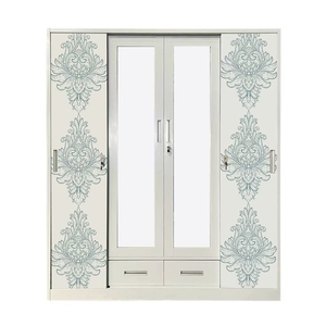 <span class=keywords><strong>Armoire</strong></span> à portes coulissantes avec miroir et serrure <span class=keywords><strong>Armoire</strong></span> de rangement moderne <span class=keywords><strong>pour</strong></span> chambre à coucher, <span class=keywords><strong>couloir</strong></span>, design en acier imprimé. - Product Image 2