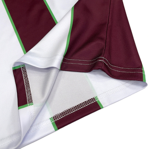 Camiseta de Fútbol Personalizada Vintage a Rayas de Poliéster/Algodón, Estilo Urbano, con Estampado Digital, Transpirable y de Secado Rápido, Cuello en V - Product Image 6