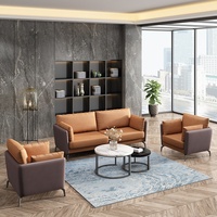 Muebles Shuoran, Sofá de Cuero Estilo Occidental para Sala de Estar, Cuero Vacuno de Primera Calidad, Estilo Italiano Moderno, Minimalista y de Lujo Ligero Nórdico