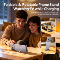 Cable Magnético Autoorganizable de Carga Rápida de 60W, Soporte para Teléfono, Cable USB C Trenzado con Múltiples Interfaces para Viajes y Oficina