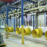 Usine de peinture électrostatique automatique avec système de tirage horizontal pour meubles métalliques