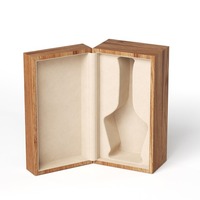 Boîte à vin en bois de style livre marron personnalisée de qualité supérieure avec fermeture magnétique, boîtes d'emballage pour spiritueux chinois pour les collectionneurs de vin
