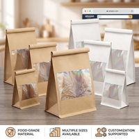 Sac d'emballage pour pain, biscuits, chips, sac auto-scellant, sac en papier alimentaire pour la cuisson