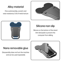 Support d'ordinateur portable pliable invisible en alliage, support de bureau pour ordinateur portable, 2 pièces pour Mac Book Pro13 Air15 de 12 à 17 pouces