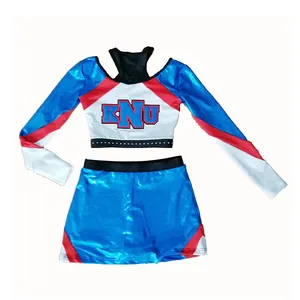 Preiswerte Sport-Cheerleader-Bekleidung und langärmelige Cheerleader-Uniformen