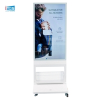 Écran publicitaire LCD vertical 49 pouces 1080x1920 FHD 350 nits Affichage numérique Android avec support pour magazines