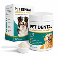 Poudre d'hygiène dentaire pour animaux de compagnie à base de plantes, formule aux algues et à la menthe poivrée pour le soutien buccal canin, approvisionnement B2B certifié ISO