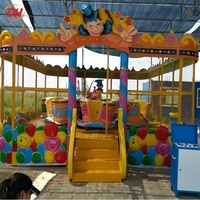 Manège de parc d'attractions à balles pulvérisées, structure stable en PRV, voiture interactive à balles pulvérisées pour enfants, pour lieux familiaux extérieurs