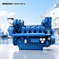 Moteur diesel marin SCDC Weichai 12M33C1500-18 V12, solution de puissance complète pour bateaux de pêche et navires de marchandises