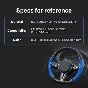 Volante de Fibra de Carbono, Plug and Play, Personalizado de Fábrica, Actualización de Carreras sin Airbag para <span class=keywords><strong>BMW</strong></span> Todas las Series - Product Image 3