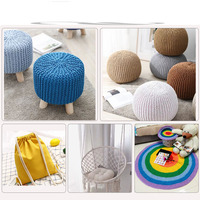 Vente en gros 3MM 4MM 5MM DIY Corde Coton Recyclé Tressé Cordon Torsadé