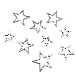 Colgante hueco de estrella de cinco puntas de acero inoxidable para la fabricación de pendientes, accesorios de joyería H1061 - Product Image 5