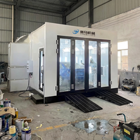 Cabina de Pintura para Autos con Calefacción a Gas, Base para Piso, Ventilador de Alta Potencia, Puerta con Acabado de Aluminio Hecho a Mano, Horno Profesional con Certificación CE