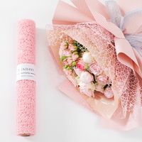 Rouleau de tulle floral noir et blanc, gaze transparente pour emballage de fleurs, filet pour bouquets, fournitures en gros pour fleuristes