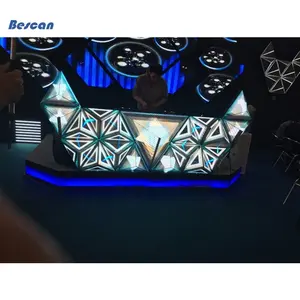 Cabina de DJ personalizada con forma de diamante para interiores, pantalla Led a todo Color para Bar y Club nocturno, nuevo producto, P4
