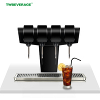 Distributeur de boissons gazeuses post-mix 4 robinets LEV/UF1 avec refroidisseur sous table pour sirops froids et cola