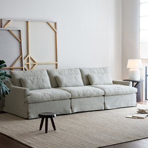 Hiện đại boucle Trắng đám mây Sofa ghế mô-đun mô-đun cắt L U hình góc xuống lông nén sofa - Product Image 3