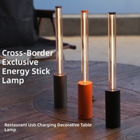 Lampe de table moderne sans fil rechargeable, lumière d'ambiance respirante, en alliage d'aluminium, gradation à 2 niveaux, portable pour bar, patio, restaurant
