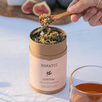 Boîte cylindrique ronde de luxe personnalisée biodégradable pour café et thé en vrac, emballage en tube de papier kraft de qualité alimentaire avec fenêtre