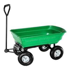 OEM 4 Wheel <b>Garden</b> Dump <b>Cart</b> 1105x510x945mm Carbon Steel Heavy Duty Utility Tool <b>Cart</b> for Outdoor Use - Product Image 2