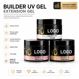 Gel de construction auto-nivelant UV LED pour extension d'ongles, fournitures de <span class=keywords><strong>manucure</strong></span> et nail art, vente en gros pour salons de <span class=keywords><strong>manucure</strong></span>, avec logo personnalisable - Product Image 4