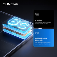 Panneau solaire bifacial Sunevo 770W 800W 805W avec double vitrage, technologie N-Type BC pour les centrales solaires industrielles en climat difficile