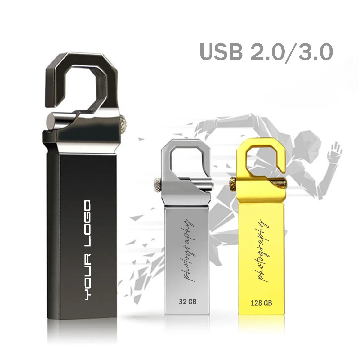SupeFlash più economico ad alta velocità Promo Cle Memorias regalo chiavetta USB Pendrive 512MB 1GB 128GB 1TB chiavetta USB in metallo Whosale
