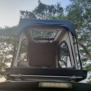 Tente de toit triangulaire en aluminium pour le camping, tissu Oxford imperméable, tente de toit rigide pour voiture pour 2 personnes, pour l'extérieur - Product Image 6