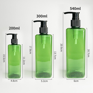 Bouteille de shampoing écologique carrée <span class=keywords><strong>noire</strong></span>, conteneur de gel douche et de nettoyant corporel 500 ml, flacon de shampoing pour cheveux en plastique avec logo - Product Image 6