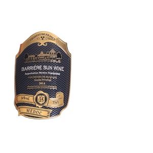 Etiquetas curvas en relieve 3D <span class=keywords><strong>de</strong></span> aluminio para botellas <span class=keywords><strong>de</strong></span> <span class=keywords><strong>vino</strong></span> y perfume Etiquetas <span class=keywords><strong>de</strong></span> <span class=keywords><strong>vino</strong></span> Etiquetas <span class=keywords><strong>de</strong></span> metal - Product Image 2