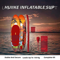 Planche à pagaie gonflable HUIIKE avec système à 3 ailerons, pour lacs et rivières, haute stabilité, durabilité, capacité de charge de 130 kg, 305x84x15 cm