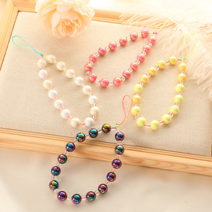 Beaded Fruit Stars Mobile Phone Wrist Straps Chain Lanyard Durable Other Lanyards for Phone