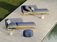 Hoge Kwaliteit Massief Houten Outdoor Daybed Meubels Teak Sofa Bed Strand Ligstoel