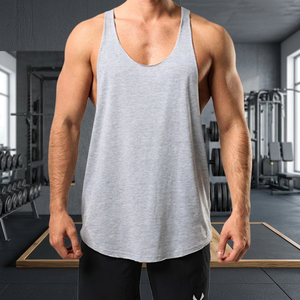 Débardeur de sport en coton respirant et écologique pour homme grande taille, tricoté, style décontracté chic, avec logo personnalisé, pour la gym et les loisirs - Product Image 3