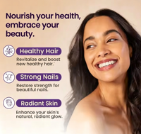 Gummies anti-âge OEM NAD+ Biotine, peptides de collagène, resvératrol, kératine, berbérine, complément pour les cheveux, la peau et les ongles, 60 gummies