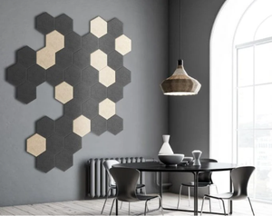 Déflecteur de plafond acoustique décoratif Akustik 3D personnalisé panneau PET hexagone en fibre de polyester <span class=keywords><strong>pour</strong></span> <span class=keywords><strong>studio</strong></span> domestique et stade - Product Image 6
