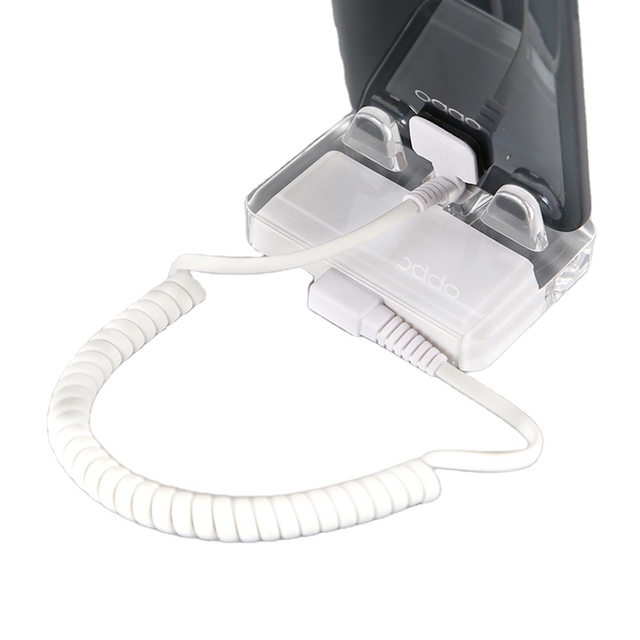 Vertical Elegant High-end Acrylic Universal Retail Display Stand Holder Anti Theft Alarm Device for Mobile Phone with Charger