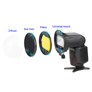 Triopo فلاش كاميرا أضواء فلاش و Lambency غطاء مع <span class=keywords><strong>4</strong></span> ألوان - Product Image 3