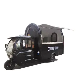 Motor tricycle mobile food cart crepe food truck van shop electric food truck trailer for sale