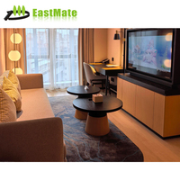 Luxuriöses Modernes Villa-Hotel-Schlafzimmer-Suite-Möbelset Eichenholz MDF Langlebiges Kingsize-Bett Couchtisch Sessel für Apartment und Geschäftsnutzung