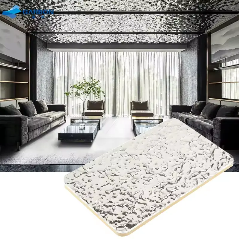 PVC Mirror Ceiling Wall Panel for Luxury and Art Decoration Graphic Design Modern Geometric Waterproof Wall Sticker 5 Years