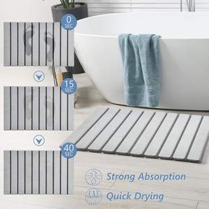 Alfombrillas de Baño Plegables de Diseño Moderno, de Secado Rápido, Súper Absorbentes, Antideslizantes, de Tierra de Diatomeas, para Uso en Baños y Aseos - Product Image 3